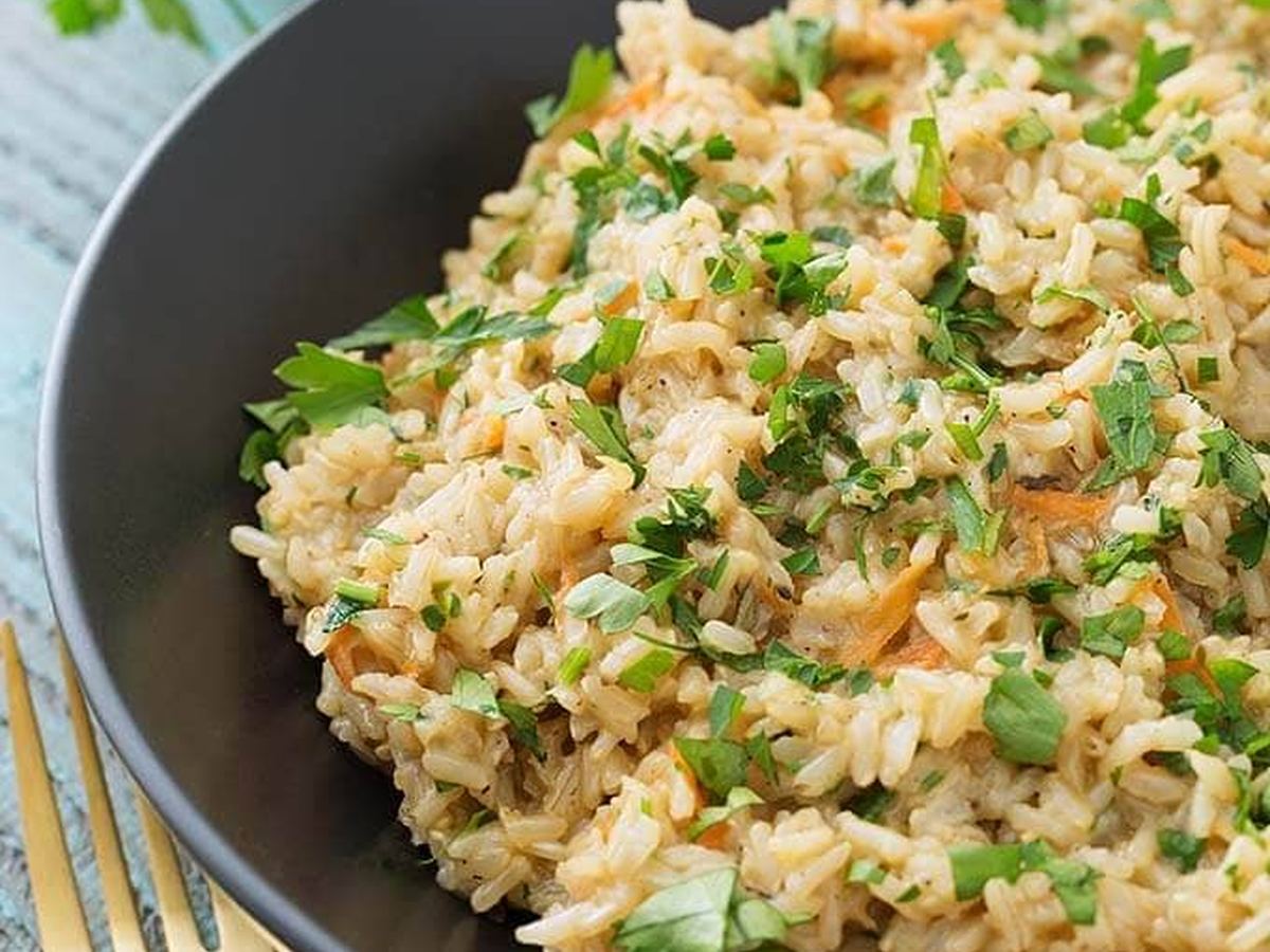 Brown Rice Champignon Pilaf