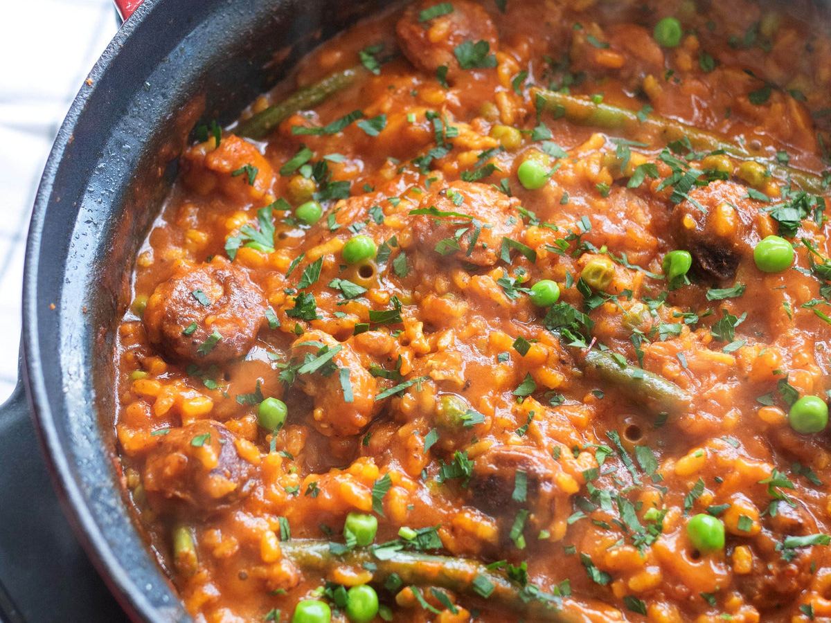 Spansk kylling og chorizo