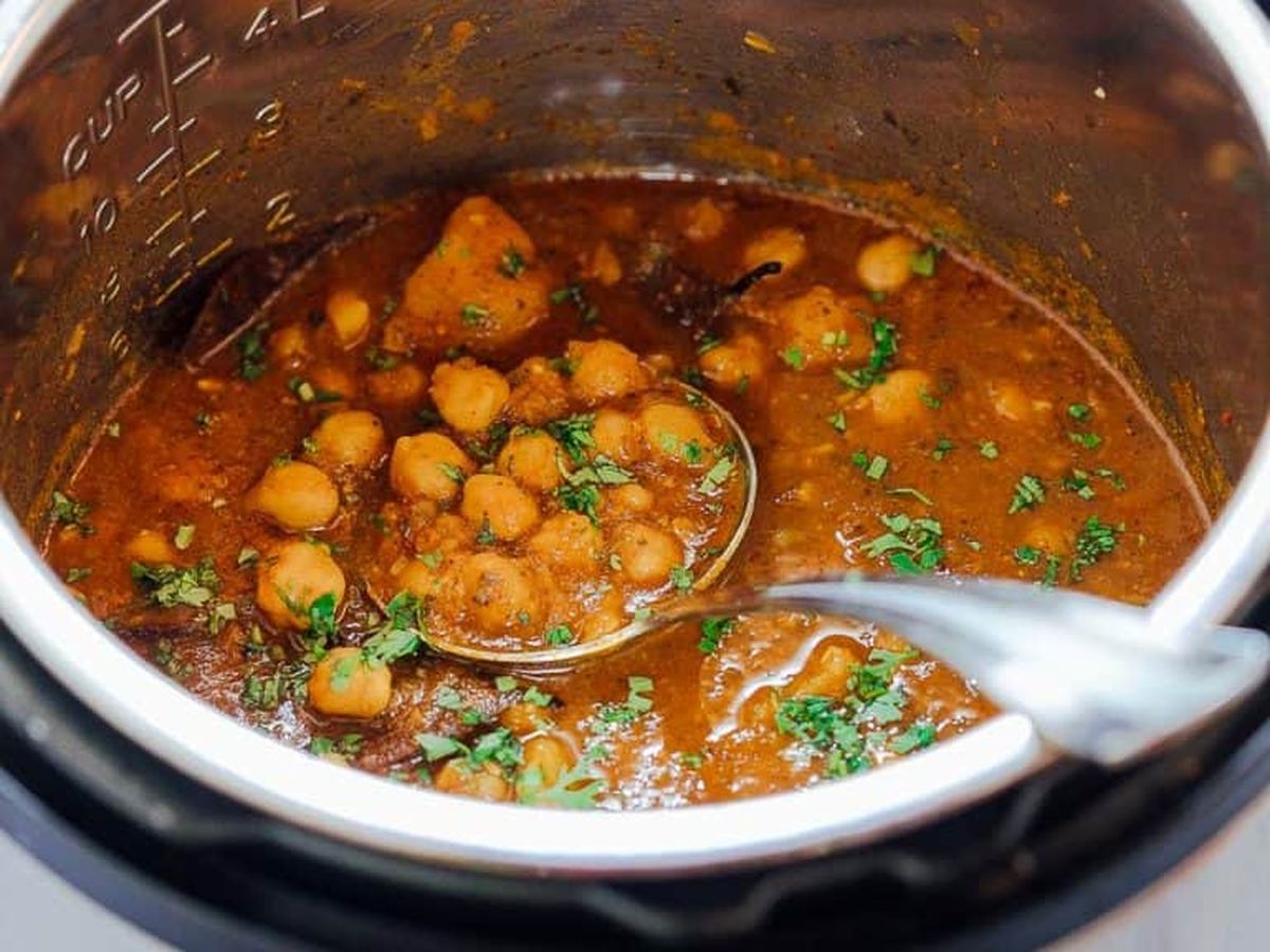 Trykkkoker Chana Masala (Instant Pot and Stovetop-oppskrifter)